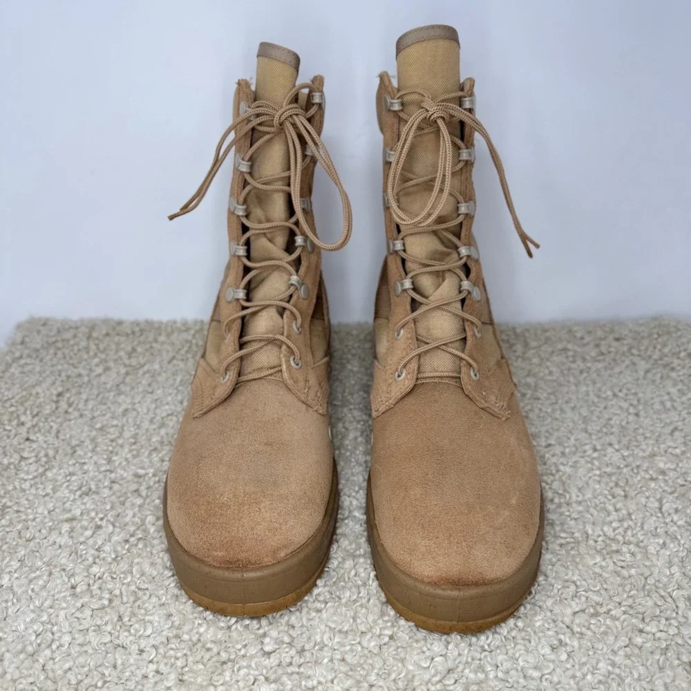 Army Hot Weather Military Combat Boots Coyote Tan Suede Tactical 10.5 R